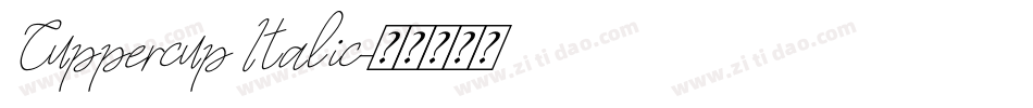 Cuppercup Italic字体转换